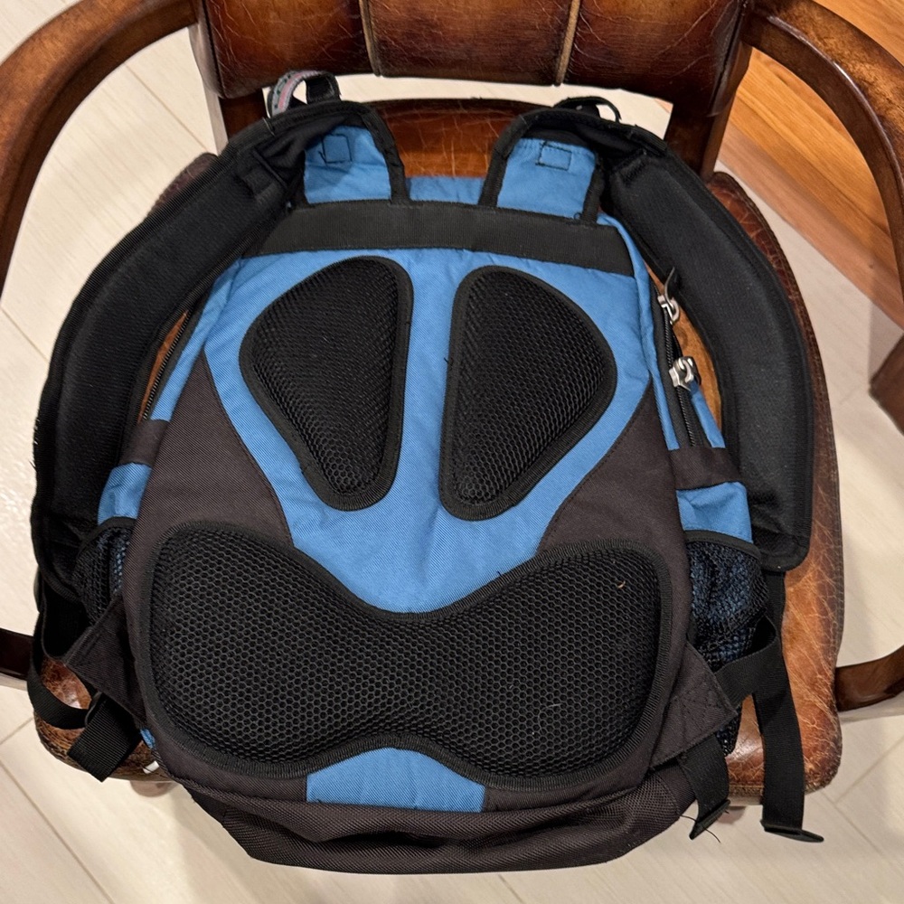 Adidas Blue and Black Backpack with Multiple Compartments - Picture 2 of 4